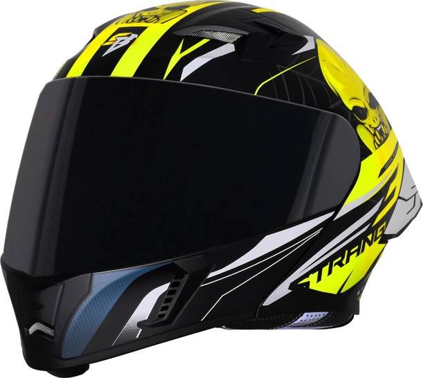 Steelbird SBA-20 Strange ISI Certified Flip-Up Graphic Helmet for Men and Women Motorbike Helmet
