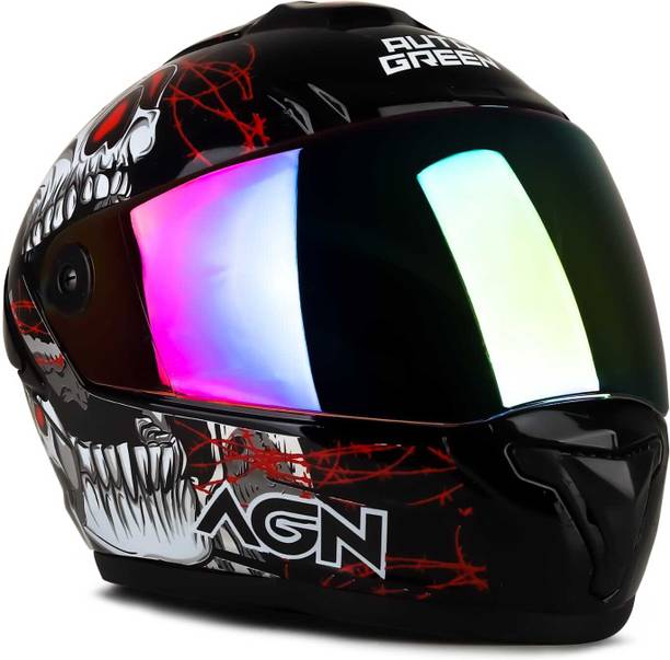 Agx Devil Speed ABS Material with Rainbow Visor Motorbike Helmet