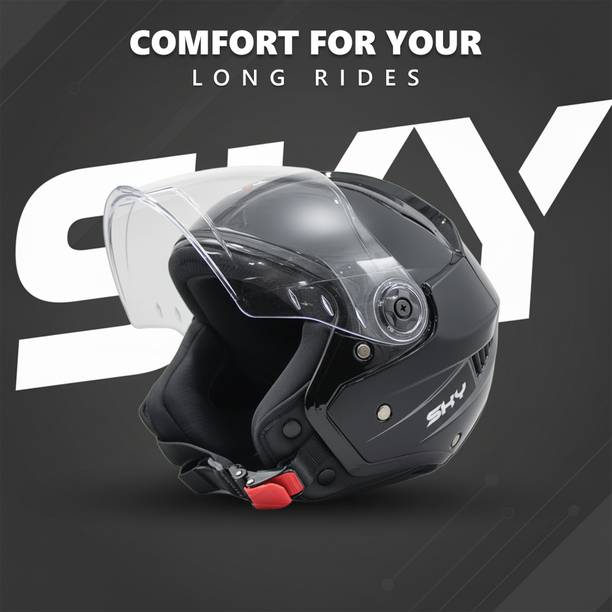 Cortex SKY Half Face Scratch Resistant Visor Size 600mm, Large Motorbike Helmet