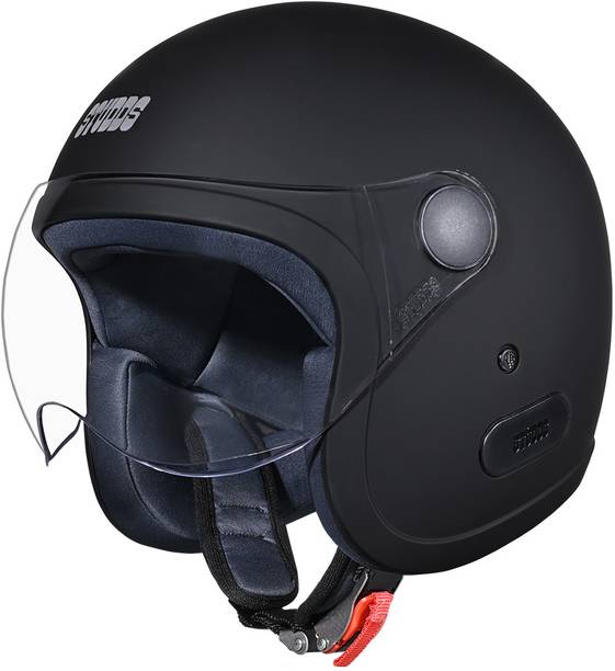 STUDDS Jet Open Face ISI Certified Helmet with Chopper Visor Motorbike Helmet