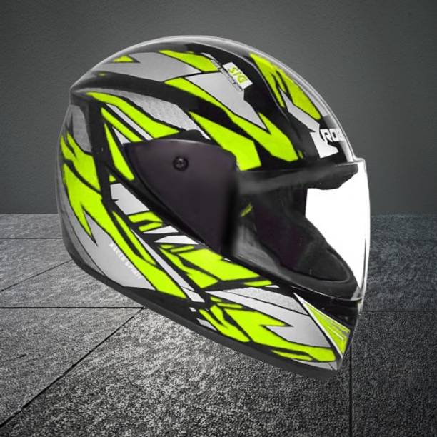 KIN Full Face Helmet_ISI certified_Light Green_H33 Motorbike Helmet