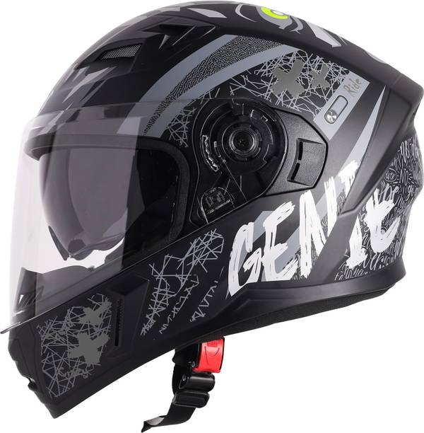 Steelbird SBA-21 Genie ISI Certified Full Face Graphic Helmet for Men and Women Motorbike Helmet