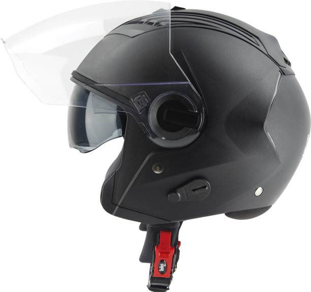 Steelbird Air SBA-3 ISS RVR HI-QUALITY OPEN FACE BLACK 600MM SIZE LARGE DUAL VISOR Motorbike Helmet