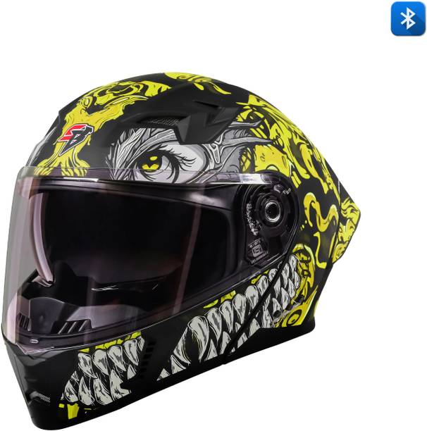Steelbird SBA-20 Draco Bluetooth Full Face ISI Certified Helmet for Men Motorbike Helmet
