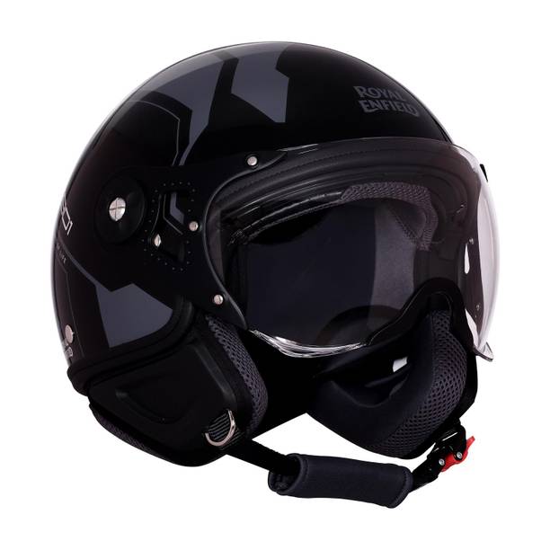 ROYAL ENFIELD AirForce 1 1901 Open Face with Visor | ISI & DOT Certified | For Men & Women Motorbike Helmet