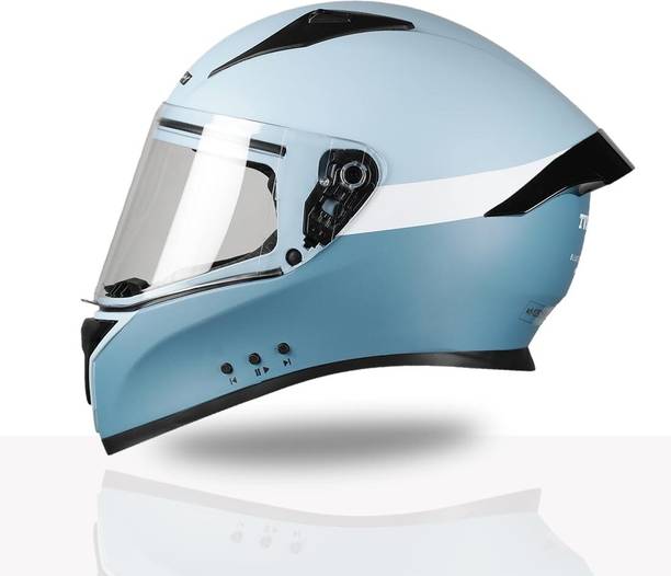 TVS Racing Full Face Helmet with Bluetooth 5.2, ISI/DOT Certified Motorbike Helmet