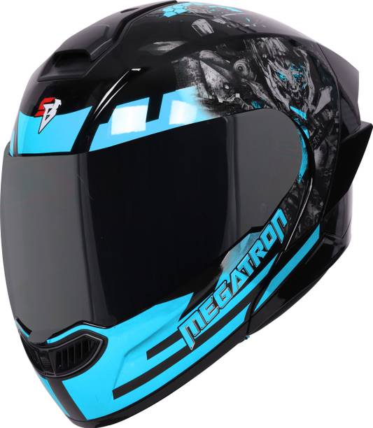 Steelbird SBA-8 Transformers Megatron ISI Certified Flip-Up Graphic Helmet for Men Motorbike Helmet