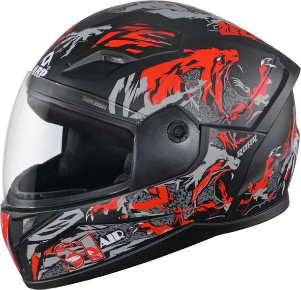ABP S1 Air ISI Certified Full Face Motorbike Helmet(D3,BLACK/RED) हेलमेट