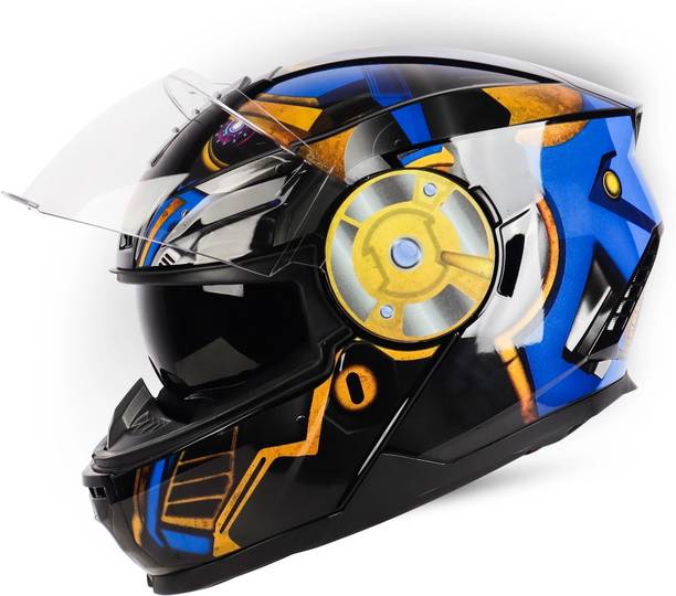 Steelbird SBH-40 Transformers Optimus Prime ISI Certified Full Face Helmet for Men Motorbike Helmet