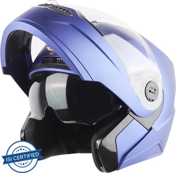 Steelbird SBA-7 Wings ISI Certified Flip-Up Helmet for Men and Women Motorbike Helmet