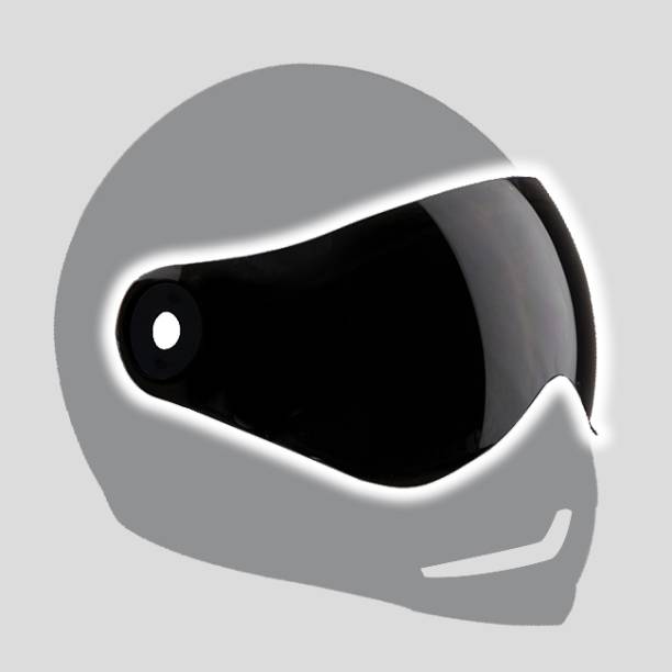 Steelbird Visor for SB-50 Tinted/Black Visor compatible for all SB-50 models Motorbike Helmet