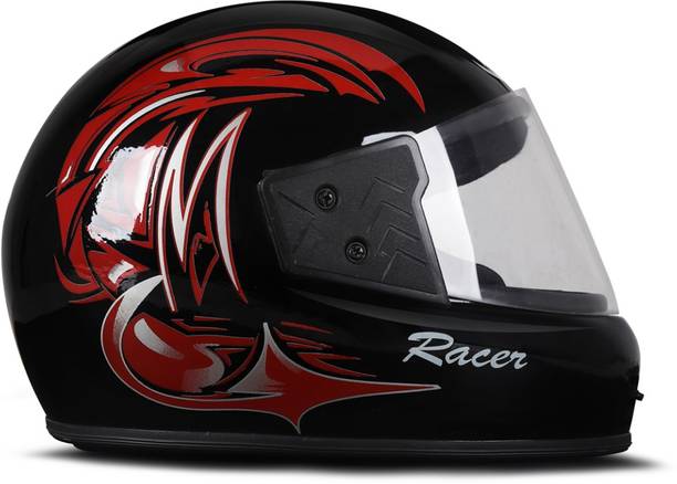 fuery Full Face Free Size Helmet for Unisex J1112 Motorsports Helmet