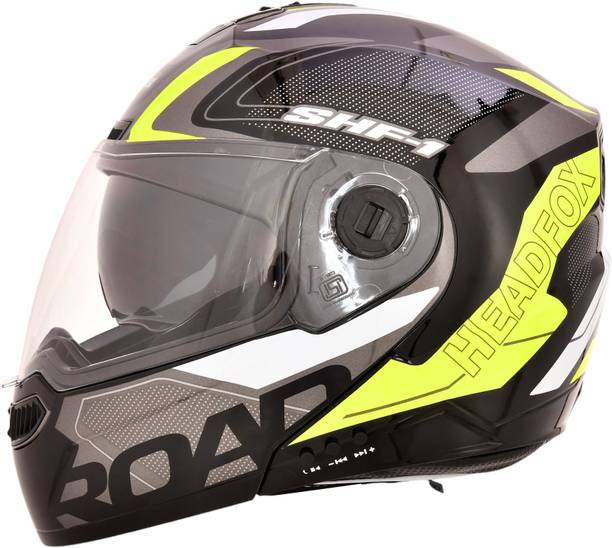 HEADFOX N2 Air 7 Smart Bluetooth GPS | Music | Calls | Waterproof | Voice Asst. Road DV Motorbike Helmet