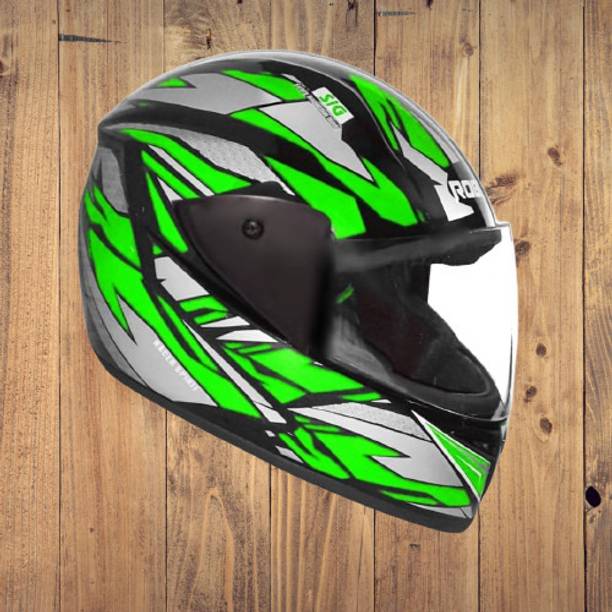 KIN Full Face Helmet_ISI certified_Green_H33 Motorbike Helmet