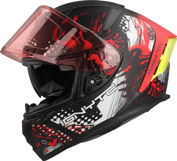 इगनाइट IGN-4 Demon ISI/DOT Certified Double Visor Full Face Graphic Helmet मोटरबाइक हेलमेट