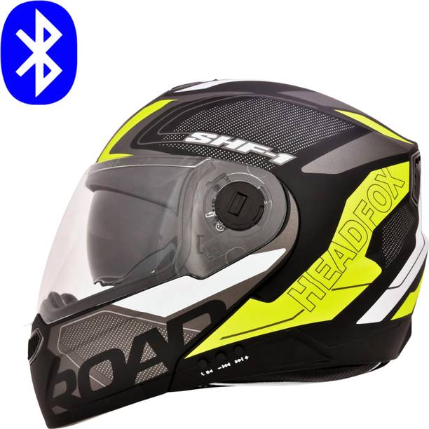 HEADFOX N2 Air 7 Smart Bluetooth Calls | Voice Asst. | GPS | Waterproof | Music Road DV Motorbike Helmet