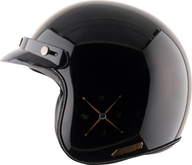 Axor Retro Jet Euro Globe Motorbike Helmet