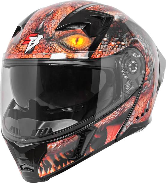 Steelbird Dragon Bluetooth Full Face ISI Certified Helmet for Men with Inner Sun Shield Motorbike Helmet