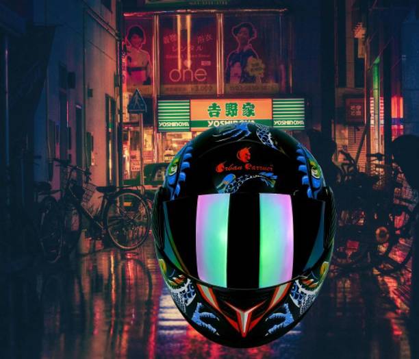 urban carrier ABS Material Full Face Rainbow Visor, UV Scratch Resistance Cricket Helmet