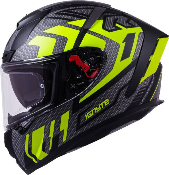 इगनाइट IGN-4 Atomixx ISI/DOT Certified Full Face Graphic Helmet with Inner Sun Shield हेलमेट