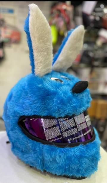 Anjana BUNNY COVER ONLY FOR FULL FACE BRANDES MORE CLASSY(BLUE RABBIT) Motorsports Helmet