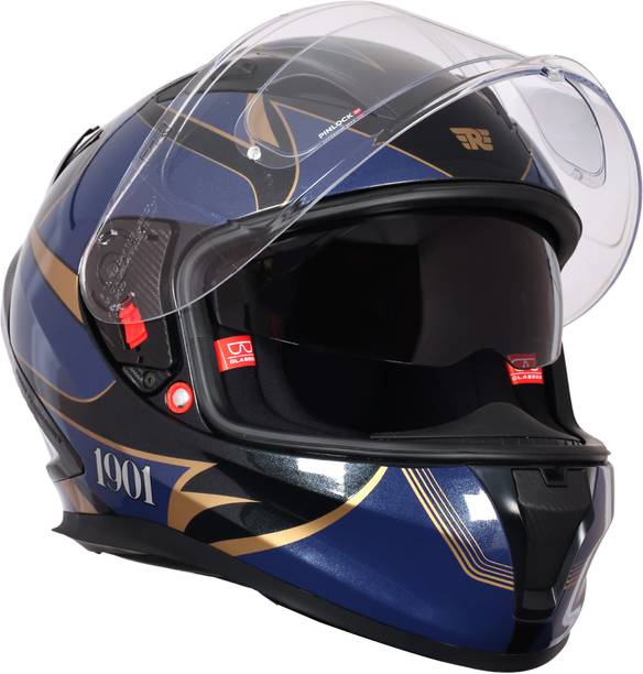 ROYAL ENFIELD Speedx Jinx Full Face | ISI & DOT | Anti-Fog Pinlock Visor Insert | Dual Visor Motorbike Helmet