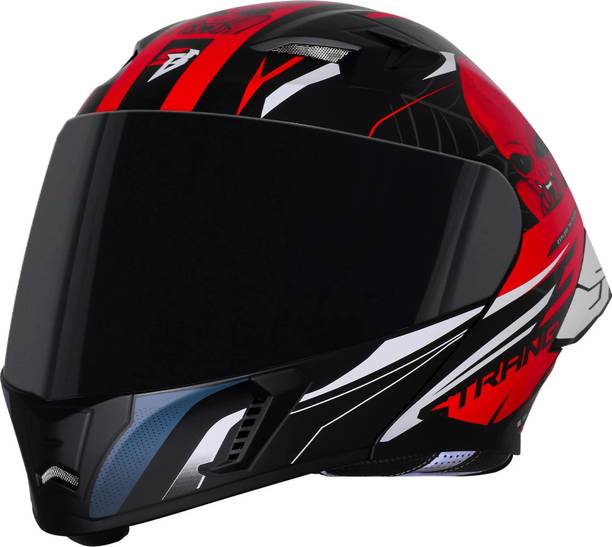 Steelbird SBA-20 Strange ISI Certified Flip-Up Graphic Helmet for Men and Women Motorbike Helmet