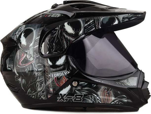 FOROLY X-8 Venom Motocross Scratch Resistant Visor Motorbike Helmet