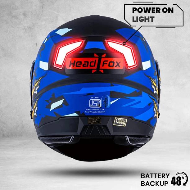 HEADFOX N2 Air 7 Smart Bluetooth Waterproof |Music | GPS | Calls | Voice Asst. Winner DV Motorbike Helmet
