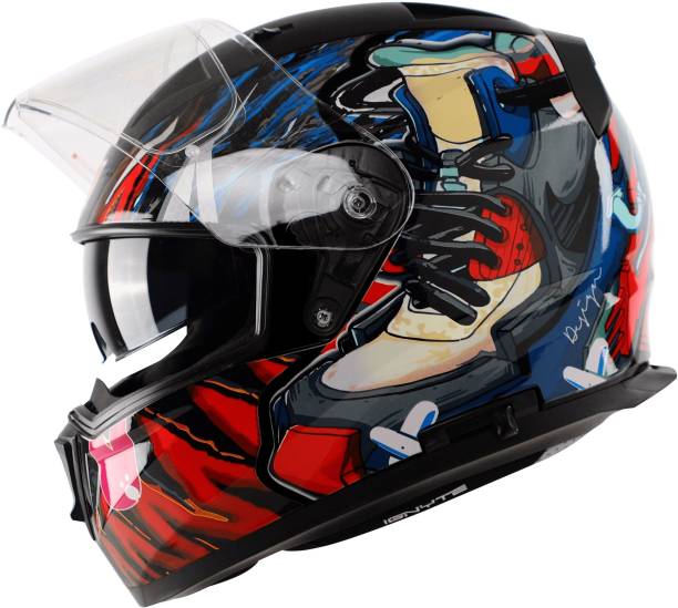 IGNYTE IGN-7 STREET ECE 22.06/ISI/DOT Certified Full Face Helmet with Inner Sun Shield Motorbike Helmet