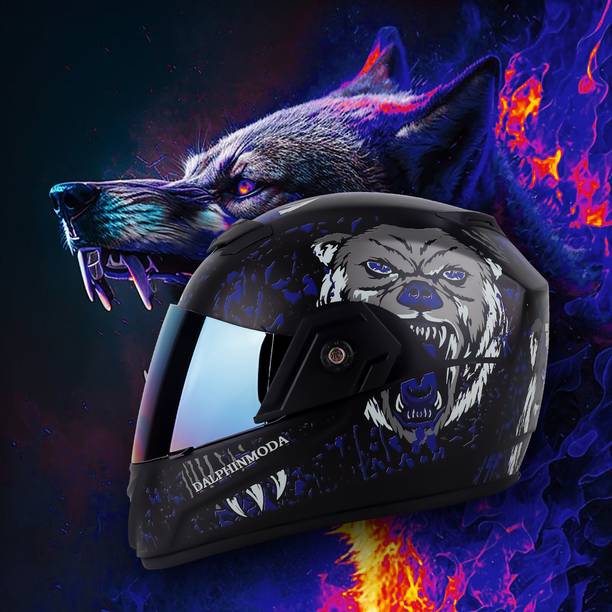 DALPHIN MODA ABS Material Shell Full Face Helmet, Unti UV Scratch Resistance Fog Resistance Motorbike Helmet