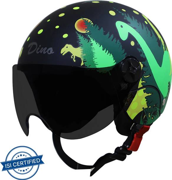 Steelbird Dino Open Face ISI Certified Helmet for Kids Motorbike Helmet