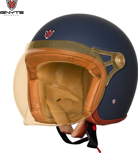 IGNYTE IGN-58 Solid ISI/DOT Certified Open Face Helmet For Men and Women Motorbike Helmet