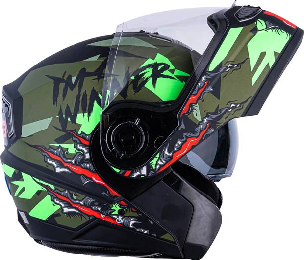 HEADFOX N2 Air 7 Smart Bluetooth Calls |Voice Asst. | GPS | Waterproof | Music Winner DV Motorbike Helmet