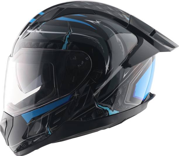 VEGA Rapid Drack DV with Spoiler and Extra Smoke Visor Motorbike Helmet