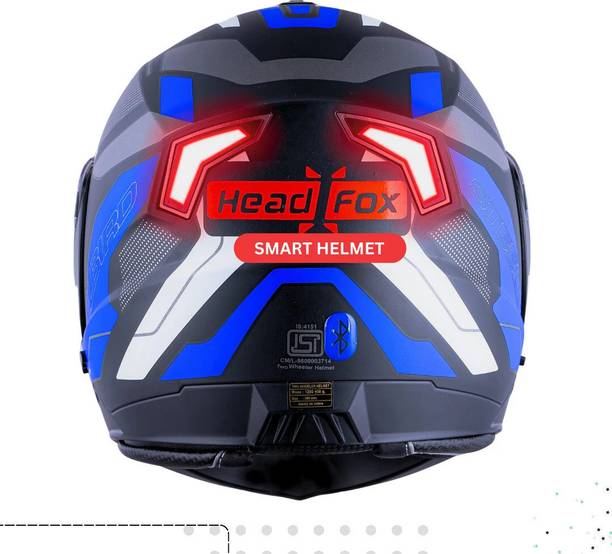 HEADFOX N2 Air 7 Smart Bluetooth GPS | Music | Calls | Waterproof | Voice Asst. Road DV Motorbike Helmet