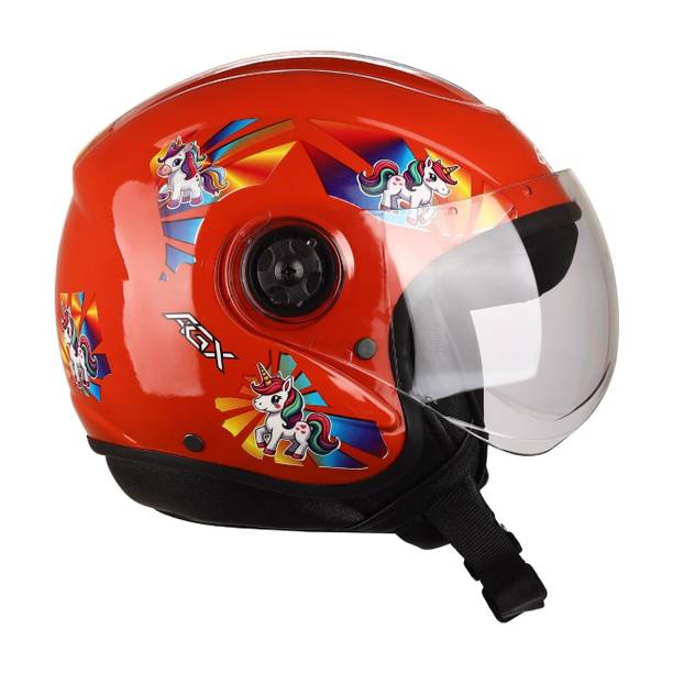 Agx ABS Material Unisex with Unbreakable Visor Motorbike Helmet