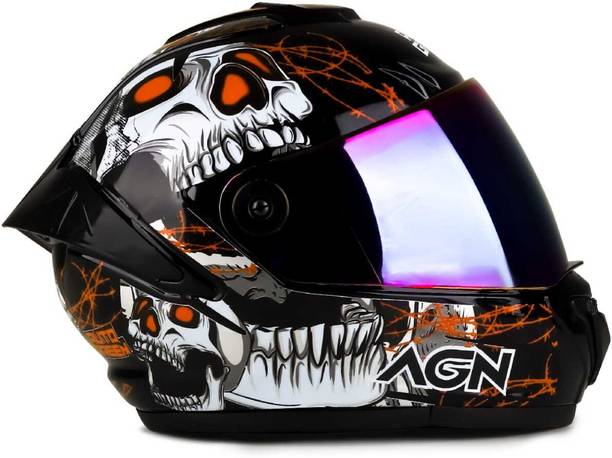 Agx Devil Speed ABS Material with Rainbow Visor Motorbike Helmet