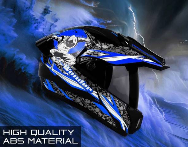 FOROLY Deletion Wonder Cap ABS Material with and Spoiler Motorbike Helmet