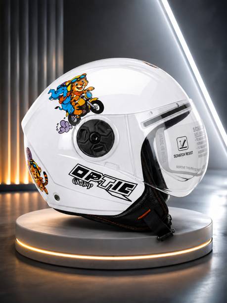 ASR Ahad Safety Riders ISI Certified Unisex Kids Helmet (5-14 Years) with Scratch Resistant Visor Motorbike Helmet