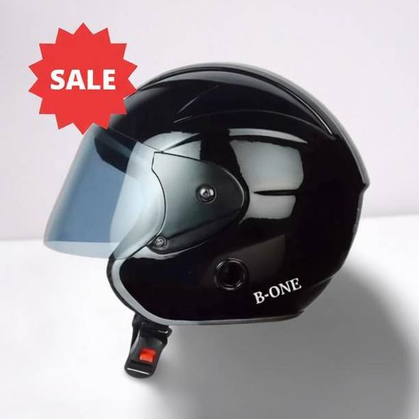 TIGER ONE Open Face Helmet ISI Marked strap for Men & Women Bike & Scooty Riding Motorbike Helmet
