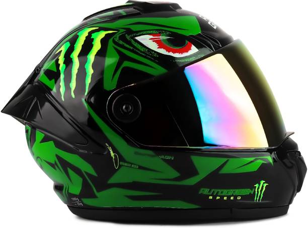 Agx Monster Speed ABS Material with Rainbow Visor Motorbike Helmet