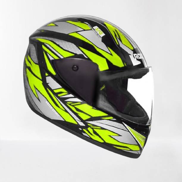 KIN Full Face Helmet_ISI certified_Light Green_H28 Motorbike Helmet