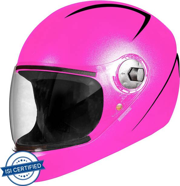 Steelbird SBH-21 Wiz Reflective Full Face Helmet in Pink Motorbike Helmet
