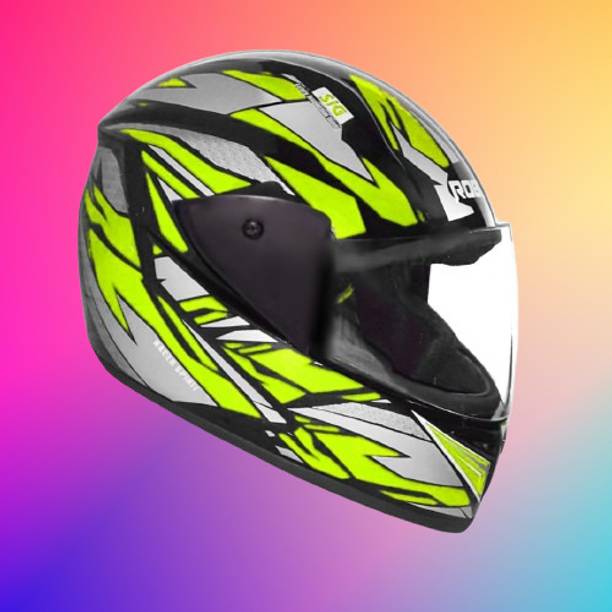 Lxt Full Face Helmet_ISI certified_Light Green_H08 Motorbike Helmet
