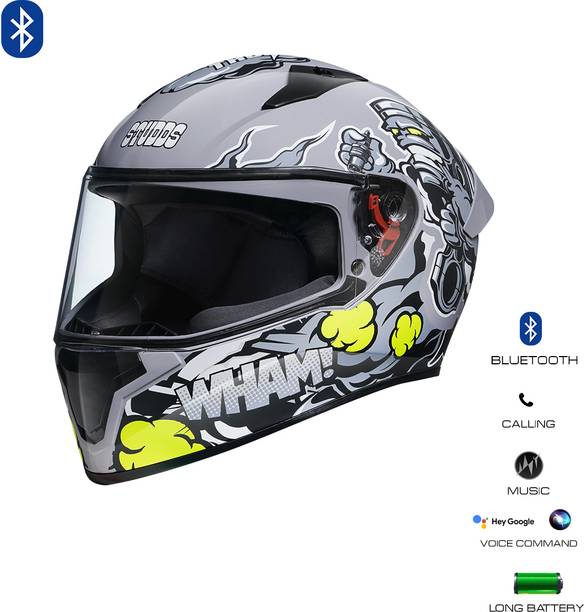 स्टड्स Thunder Communication Ready D10 Bluetooth Helmet हेलमेट