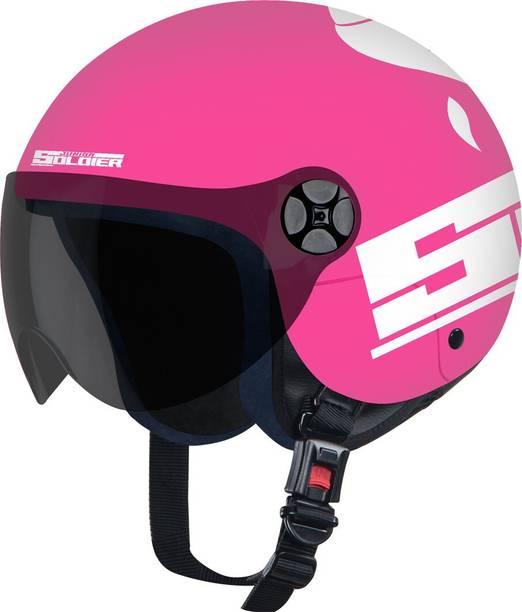 Steelbird Junior Soldier Open Face Helmet for Kids 14+ Year Old, 580 MM Motorbik