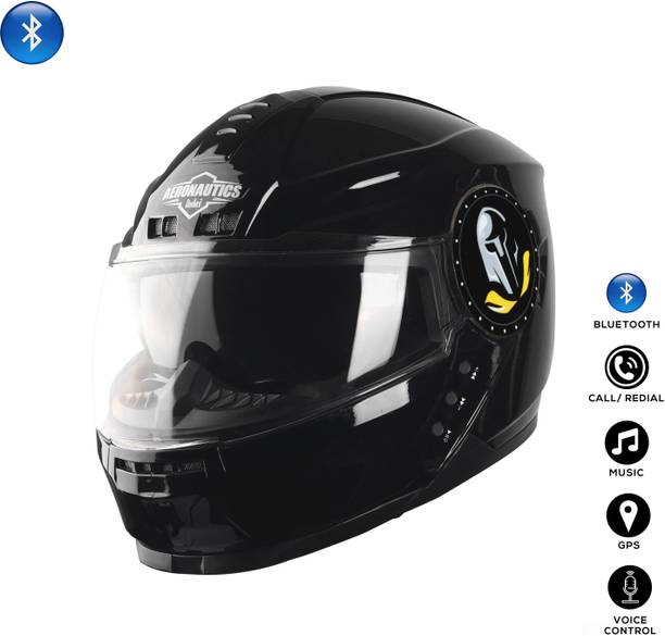 Steelbird Bluetooth Full Face ISI Certified Helmet for Men with Inner Smoke Sun Shield Motorbike Helmet