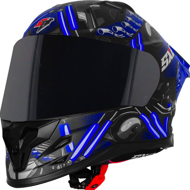 Steelbird SBH 61 SXE X2 TPE ISI and Dot Certified Full Face Graphic Motorbike Helmet