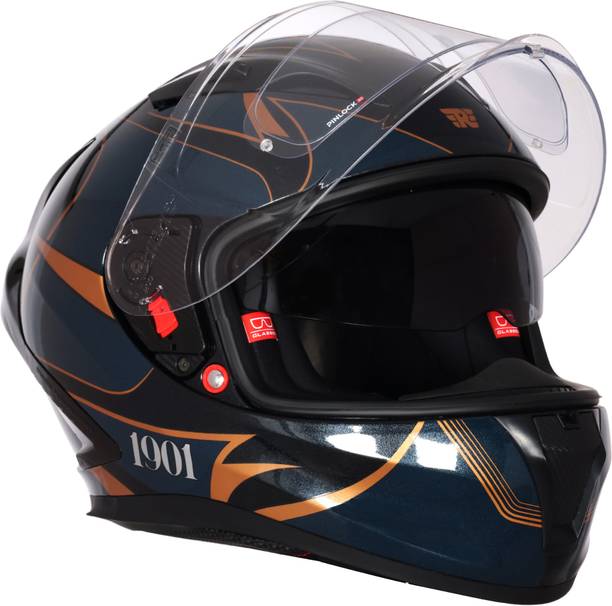 ROYAL ENFIELD Speedx Jinx Full Face | ISI & DOT | Anti-Fog Pinlock Visor Insert | Dual Visor Motorbike Helmet